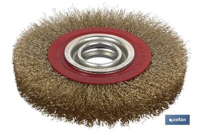 RUEDA ALAMBRE E.20mm ONDULADO �125  A.LATON 0.3mm