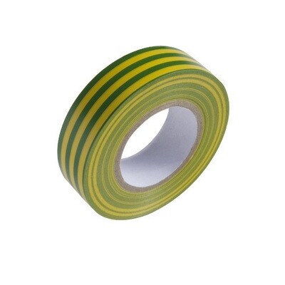 Cinta Aislante 20 m. x 19 mm.  Amarilla / Verde Uso dom�stico