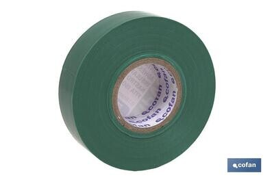 CINTA AISLANTE 180 Micras VERDE 19mmX20 Metros "venta unitaria"