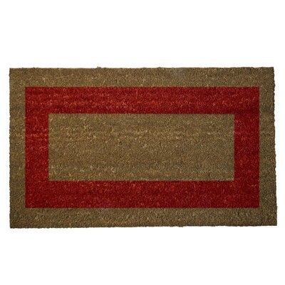 Felpudo Fibra Coco Raya Roja 40x60 cm.