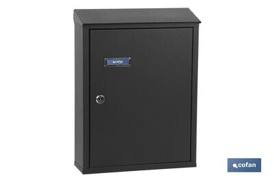 BUZ�N CORREO EXTERIOR NEGRO MODELO POST 385X290X100MM