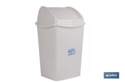 PAPELERA BASCULANTE BLANCA 15L