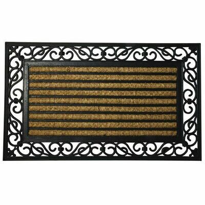 Felpudo Fibra Coco y Goma Rayas 45x75 cm.
