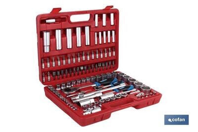 MALETIN 108 PCS STANDARD 1/2" Y 1/4"