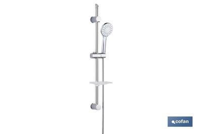 KIT DUCHA BARRA DESLIZANTE 3 PCS 5 FUNCIONES BLANCO