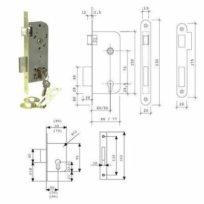 Cerradura Tesa 2031-hl/40