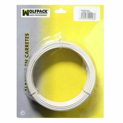Alambre Plastificado 1,2 mm. Blanco (Rollo 50 metros)