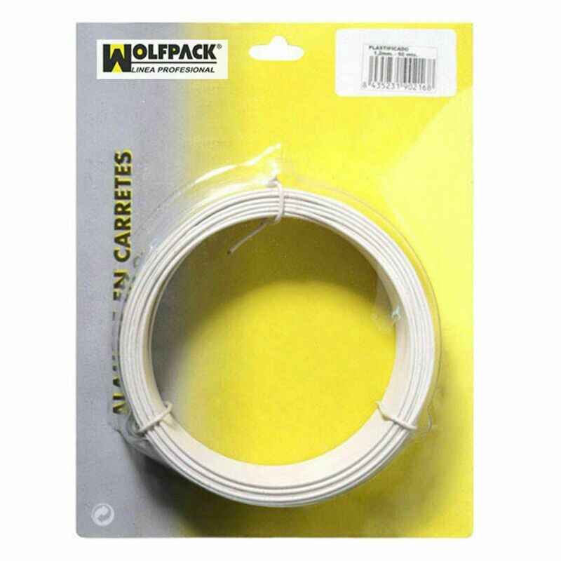 Alambre Plastificado 1,2 mm. Blanco (Rollo 50 metros)