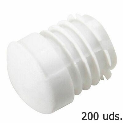 Contera Plastico Redonda Interior Blanca Para Tubo Exterior � 22 mm. Bolsa 200 Unidades