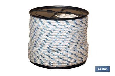 CARRETE CUERDA TRENZADA POLI 8MM 200 MTS BCO