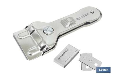 RASQUETA DE VITROCER�MICA INOX. MODELO SENA 13,5X4,5 CM