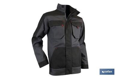 CHAQUETA TRABAJO "GALILEO" 300gms/m GRIS-NEGRO T-L