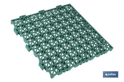 SET DE 4 UDS. LOSETA ALVEOLADA GRIS OSCURO DE PVC 33 X 33 X 2 CM