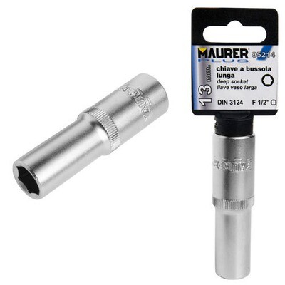 Llave Vaso Maurer 1/2 Hexagonal Larga  9mm.