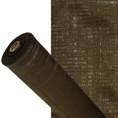 Malla Sombreo 90%, Rollo 1 x 50 metros, Reduce Radiaci�n, Protecci�n Jard�n y Terraza, Regula Temperatura, Color Marr�n