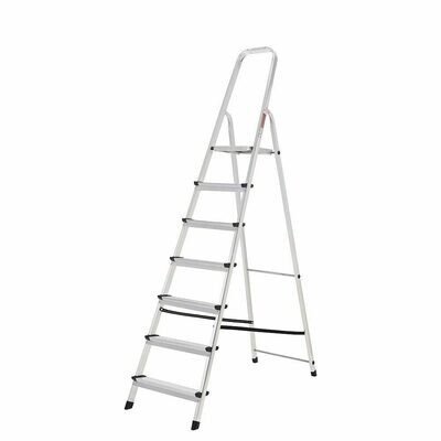 Oryx Escalera Aluminio 7 Pelda�os Plegable, Uso dom�stico, Antideslizante, Ligera y Resistente