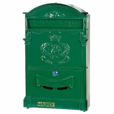 Buz�n Maurer Jard�n Aluminio Fundido Verde 41 x 26 x 8 cm.