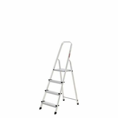 Oryx Escalera Aluminio 4 Pelda�os Plegable, Uso dom�stico, Antideslizante, Ligera y Resistente