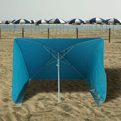 Sombrilla Playa Con laterales Antiviento 170x170 cm.