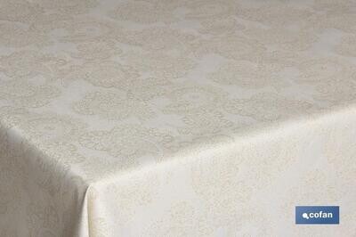 MANTEL JACQUARD LINO ORO 1,40x1,40mt "MODELO VELONIA"