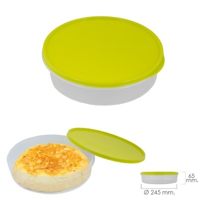 Fiambrera Para Tortillas Redonda � 24.5 cm. 2 Litros