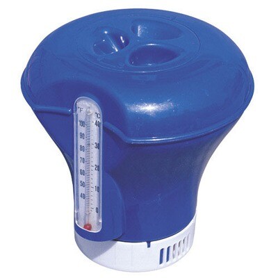 Dispensador Cloro Flotante Ajustable Con Termmetro ( 18,5 cm.)