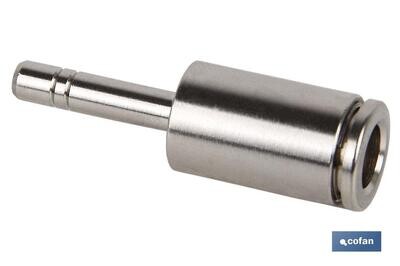 UNI�N RECTA TUBO-ESPIGA LISA REDUCIDA LAT�N NIQ. M-10-8