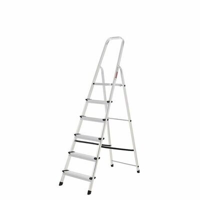 Oryx Escalera Aluminio 6 Pelda�os Plegable, Uso dom�stico, Antideslizante, Ligera y Resistente