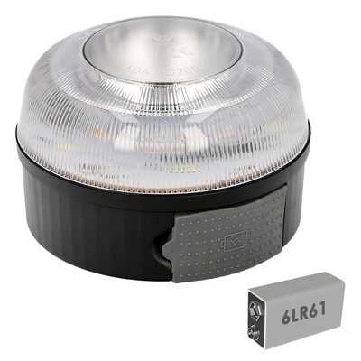 Luz Led Emergencia Coche V16 Pila 9V.
