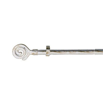 Barra Cortina Extensible Metal � 19 mm. Extensible 1,1 / 2,0 Metros Marfil Oro Espiga Sin Anilla
