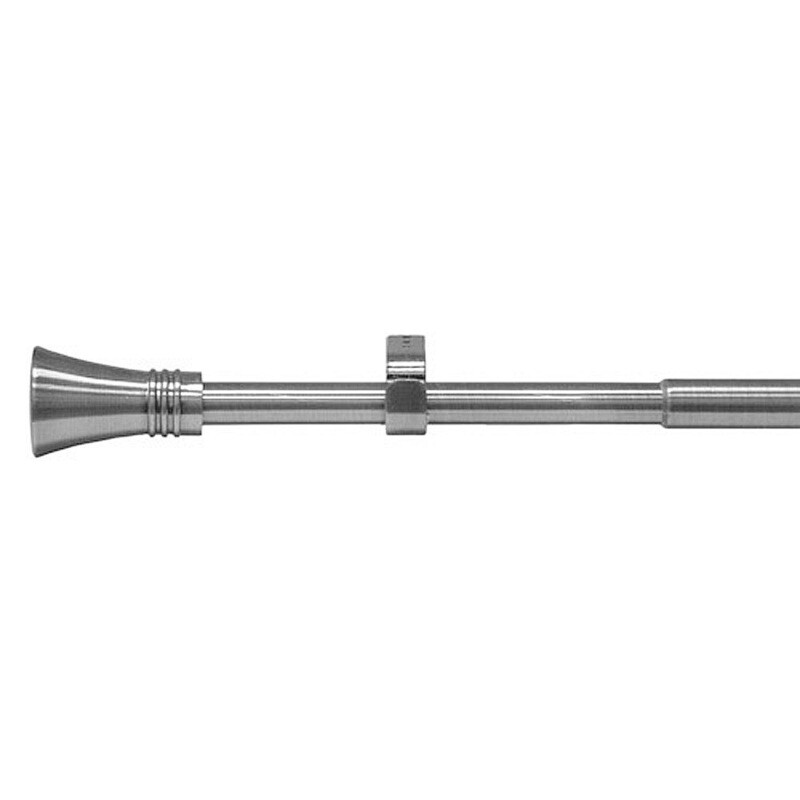 Barra Cortina Extensible Metal � 19 mm. Extensible 1,1 / 2,0 Metros Niquel / Mate Copa  Sin Anilla