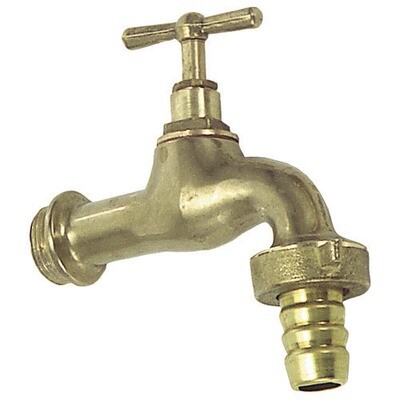 Grifo Curvo Lat�n Pulido Con Racord 1/2"