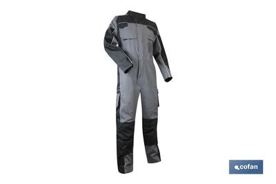 MONO DE TRABAJO "BIRO" 280gms/m GRIS-NEGRO T-S