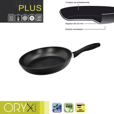 Oryx Sart�n Aluminio Antiadherente Plus, Forjada, Apta Inducci�n, Libre PFOA, Di�metro 24 cm, Espesor 5 mm.