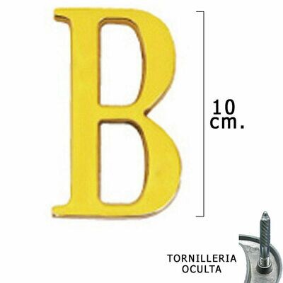 Letra Lat�n "B" 10 cm. con Tornilleria Oculta (Blister 1 Pieza)