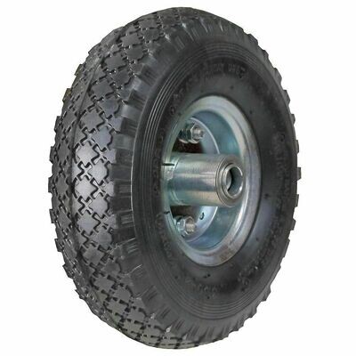 Rueda Carretilla Sacos Neum�tica Llanta Galvanizada Eje Descentrado � 20 mm.