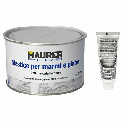 Masilla Para Marmol 500 ml. con endurecedor. Color Gris