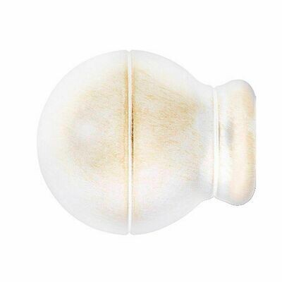 Terminal Forja Esfera Rayada � 20 mm. Marfil / Oro Juego 2 Piezas