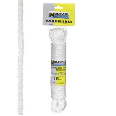 Cuerda Trenzada Pl�stico Blanca (Madeja 15 m.)