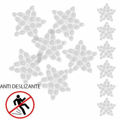 Alfombra Ba�o Antideslizante (6piezas)12x12 cm. Transparente