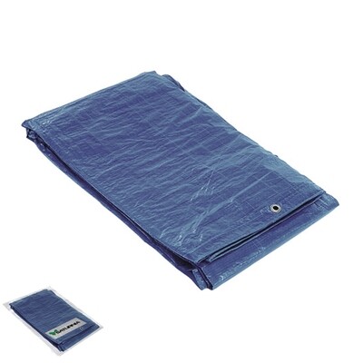 Lona Impermeable Reforzada 5x8 metros (Aproximadamente) Con Ojetes Metalicos, Lona de Proteccion Duradera, Color Azul.