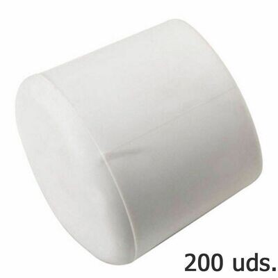 Contera Plastico Redonda Exterior Blanca 32 mm. Bolsa 200 Unidades