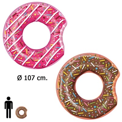 Flotador Donut Gigante Rosa / Chocolate � 107 cm.