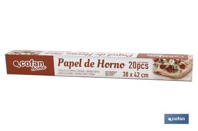 HOJAS PAPEL HORNO 20UDS 38X42CM