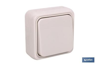 CONMUTADOR-INTERRUPTOR SUPERFICIE MODELO ATLANTIS 10A BLANCO