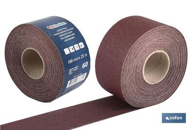 ROLLO LIJA TELA UNIVERSAL 100 X 25 M. G.120