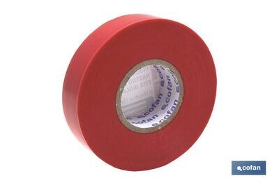 CINTA AISLANTE 180 Micras ROJA 19mmX20 Metros "venta unitaria"