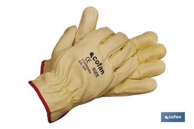 GUANTES PIEL VACUNO AMARILLO T-7