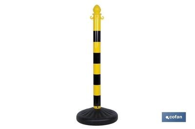 POSTE Y BASE PARA CADENA (AMAR/NEGRO) 1M