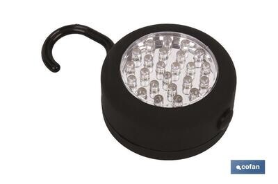 L�MPARA 24 LED REDONDA IM�N/GANCHO